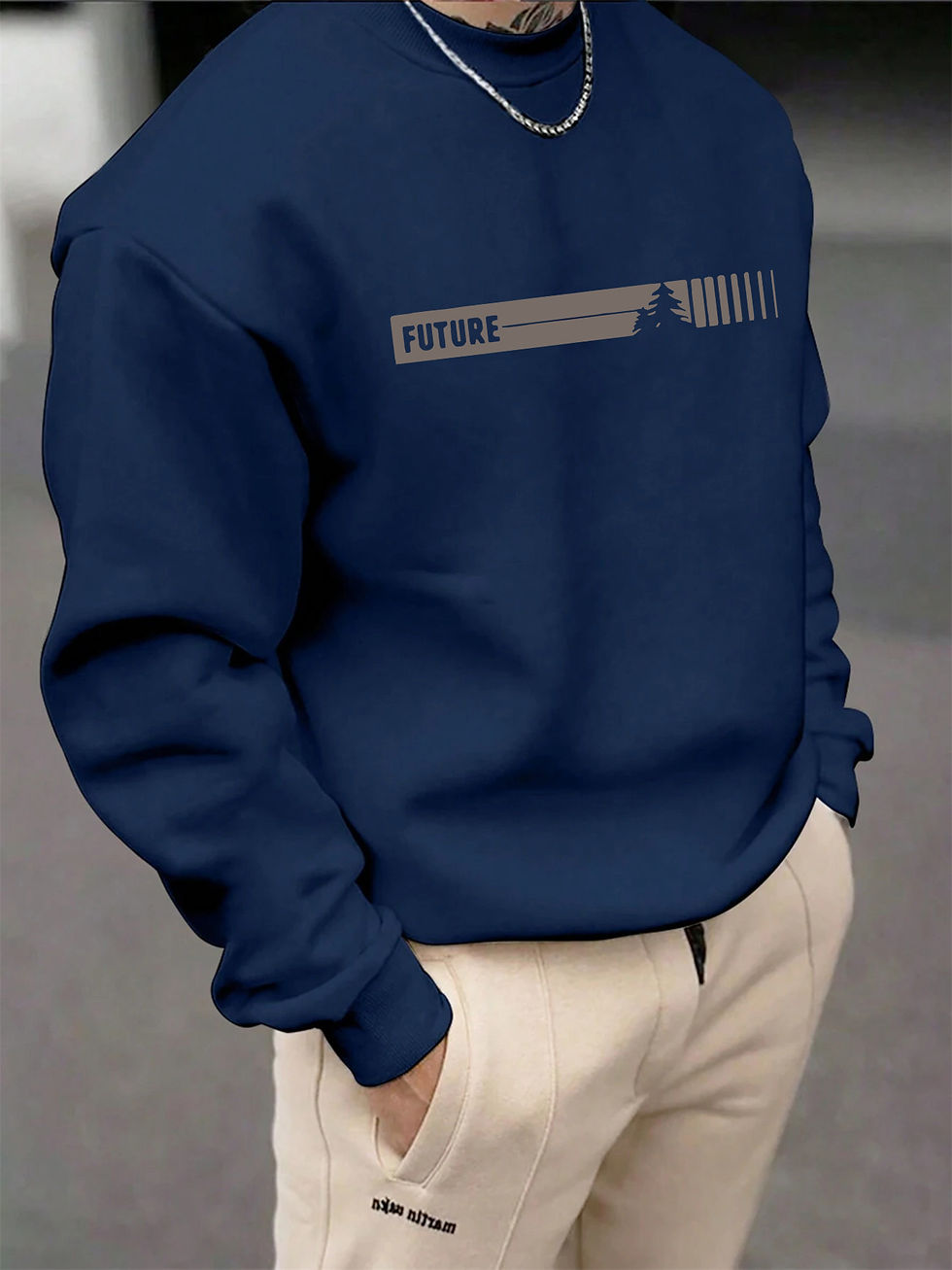 Thumbnail: Camisa de frio masculina futurista