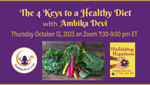 The 4 Keys to a Healthy Diet October 12, 2023