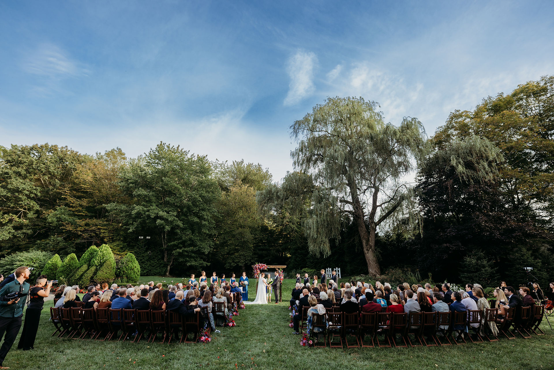Wedding at The Woodwinds in front garden
