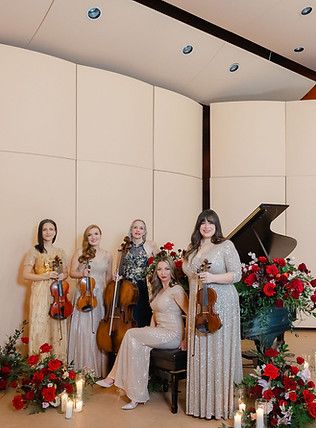 classical wedding musicians string quartet with piano