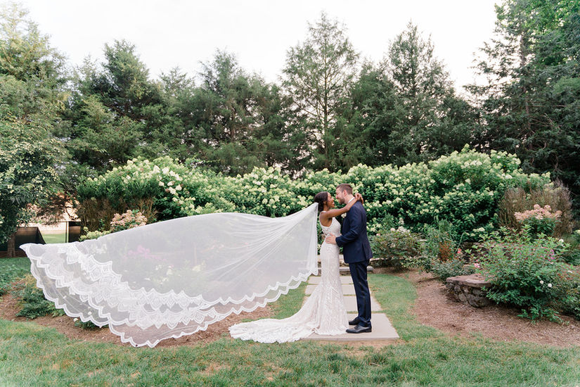 bride and groom at Wadsworth Mansion exedrae wedding ceremony