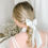 Thumbnail: Satin Bow Barrette-pure white