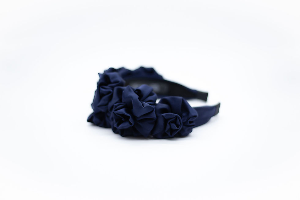 Thumbnail: Rosette Headband-navy