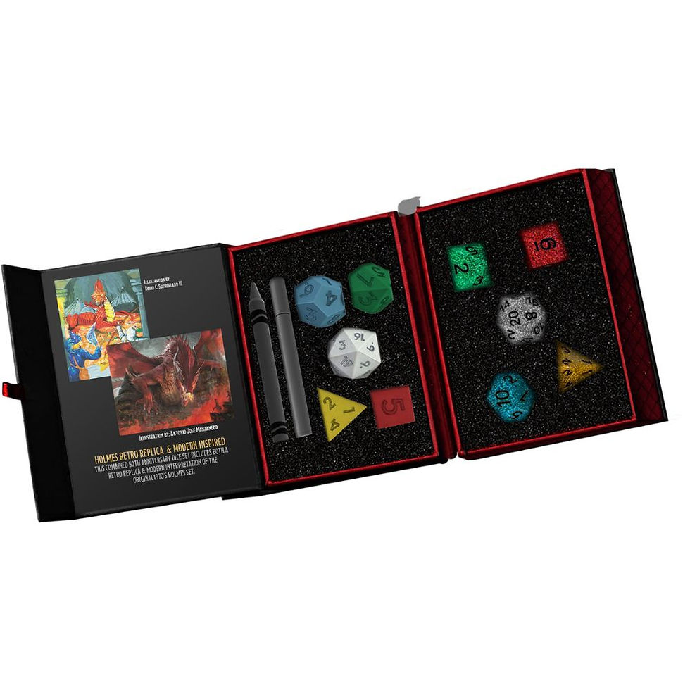 D&D 50th Anniversary - Holmes Retro & Modern Polyhedral Dice Set : FanRoll - precision-tcg.com