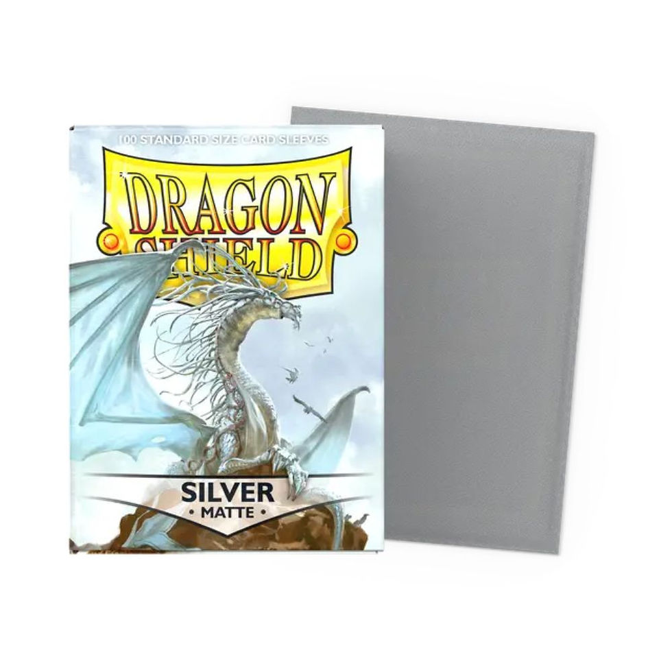 Dragon Shield Sleeves: Standard Matte - Silver 100CT