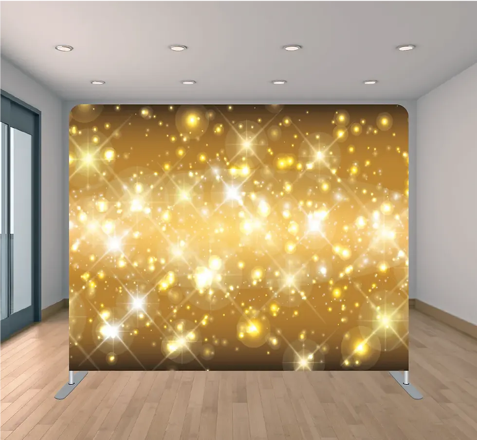 Gold Sparkle Tension Fabric