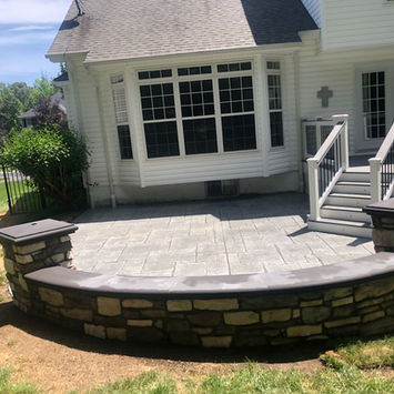 Stamped Concrete Walls by Greystone Masonry
