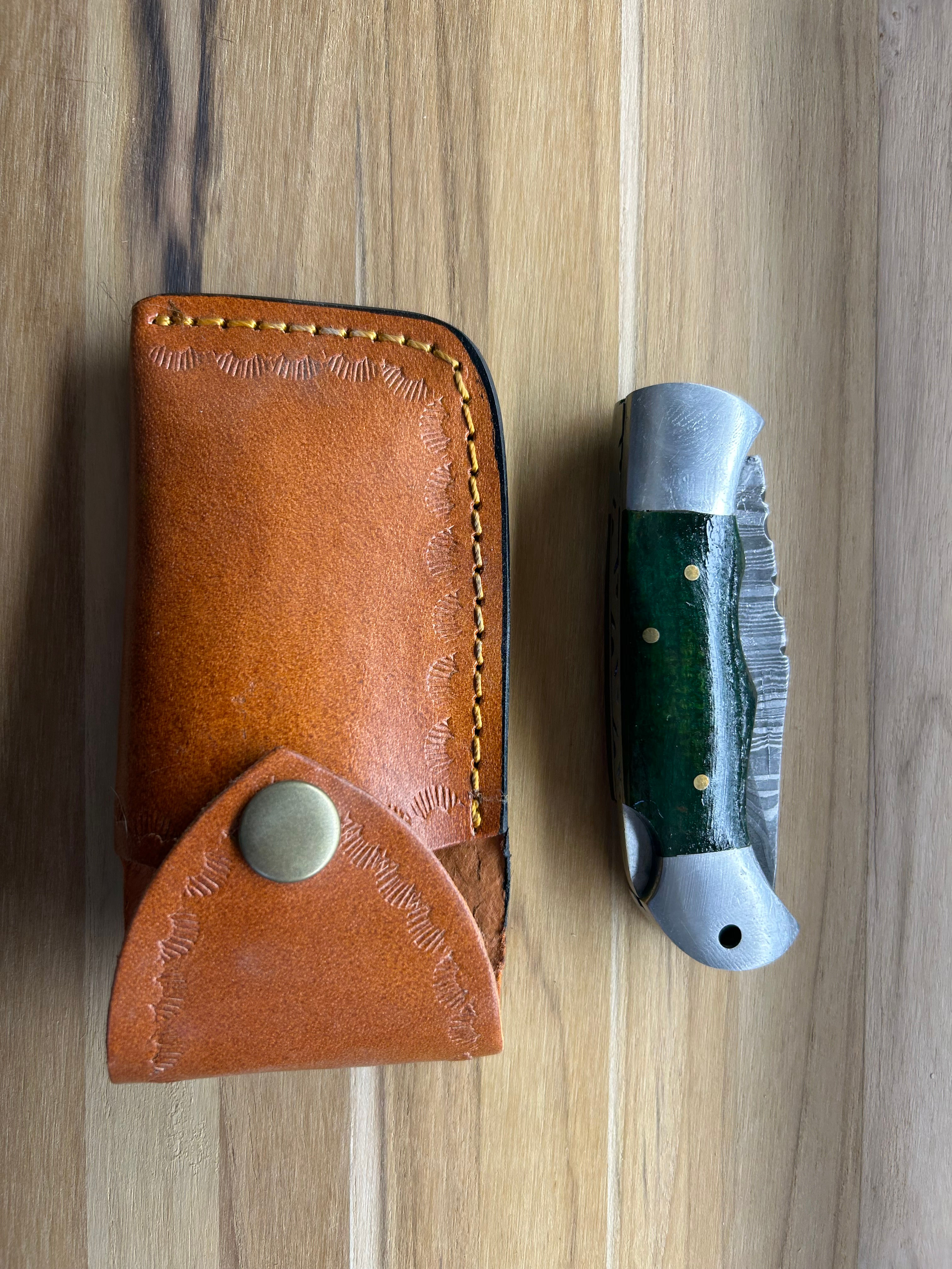 Folding Damascus Knife