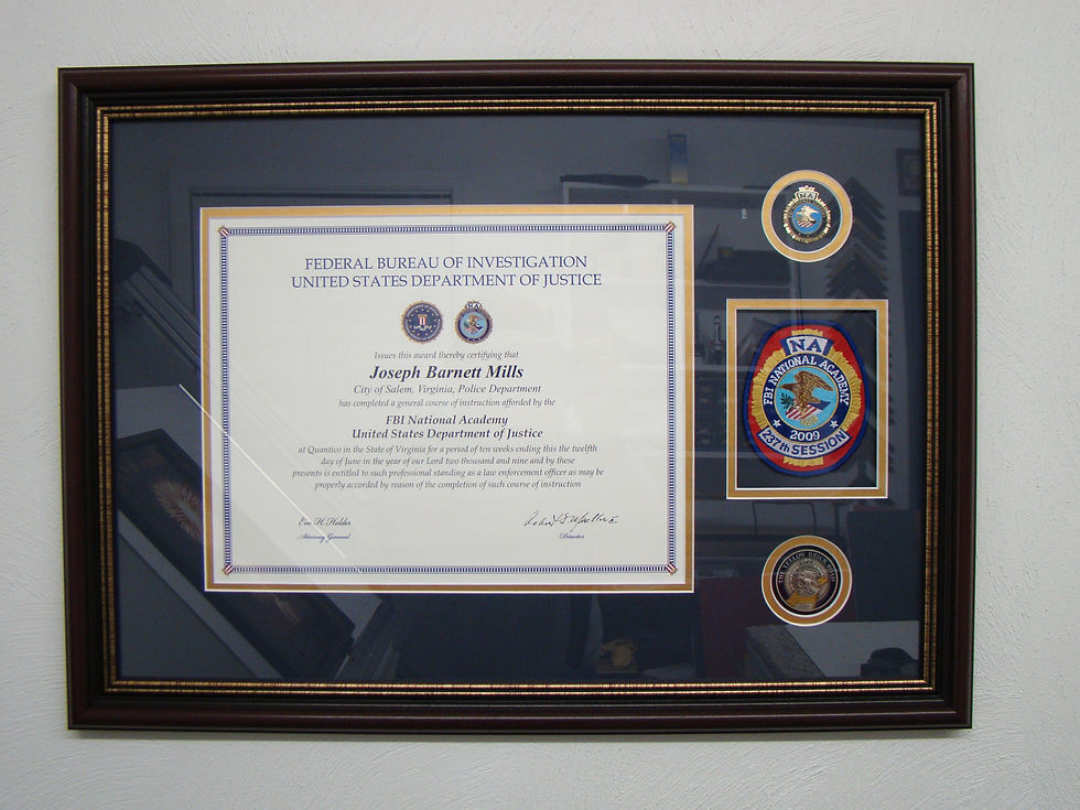 Joe Mills FBI Graduation
