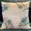 Thumbnail: Square velvet backed passion flower print cushion