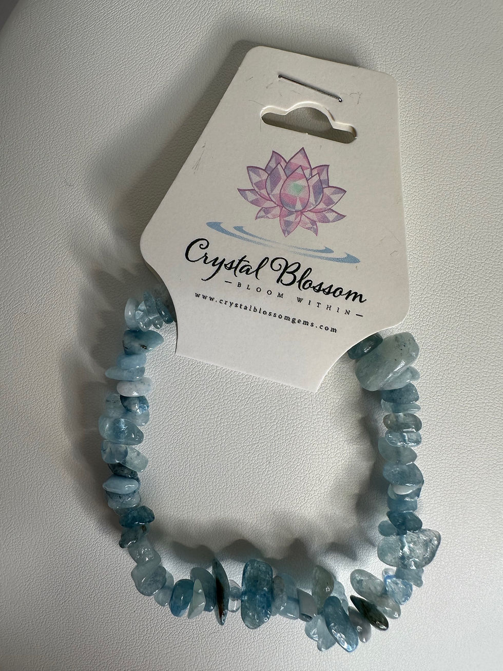 Aquamarine Chip Bracelet