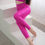 Thumbnail: Medium Waisted Legging Solid in Fuchsia
