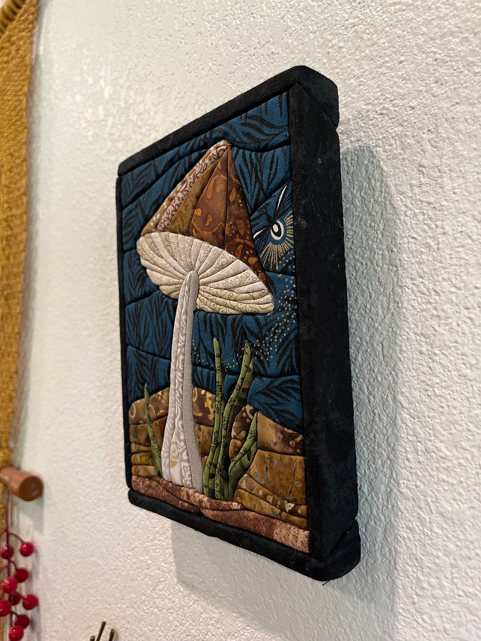 Thumbnail: Mushroom magic - Kinusaiga fabric art 
