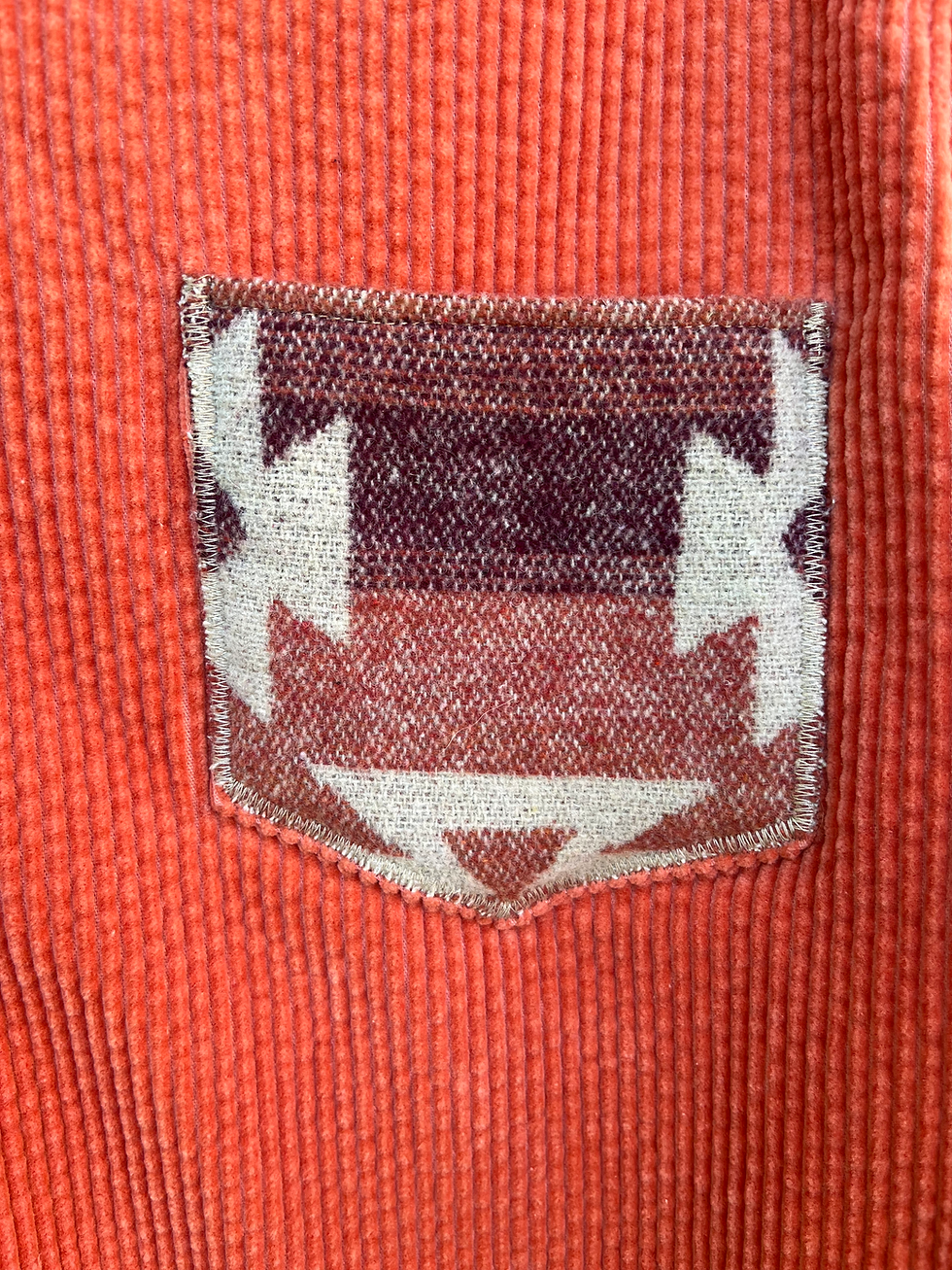 Thumbnail: Pendleton wool accented corduroy long sleeve button down shirt womens size 1x