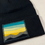 Thumbnail: Patchwork Mountain sunset beanie