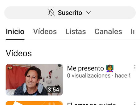 ¡¡Ya estoy en YouTube!!