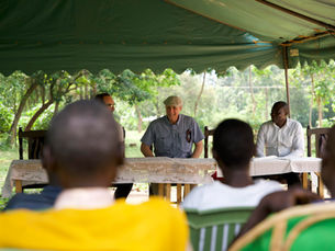 Dr. Daniel speaking to pastors during a pastoral leadership training workshop in Uganda.