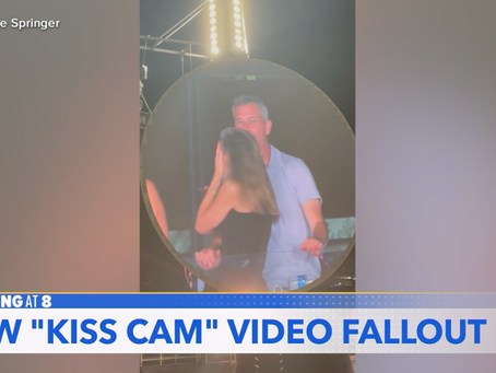 A man and woman caught in a viral kiss cam moment during a Coldplay concert, now tied to a corporate resignation fallout.
