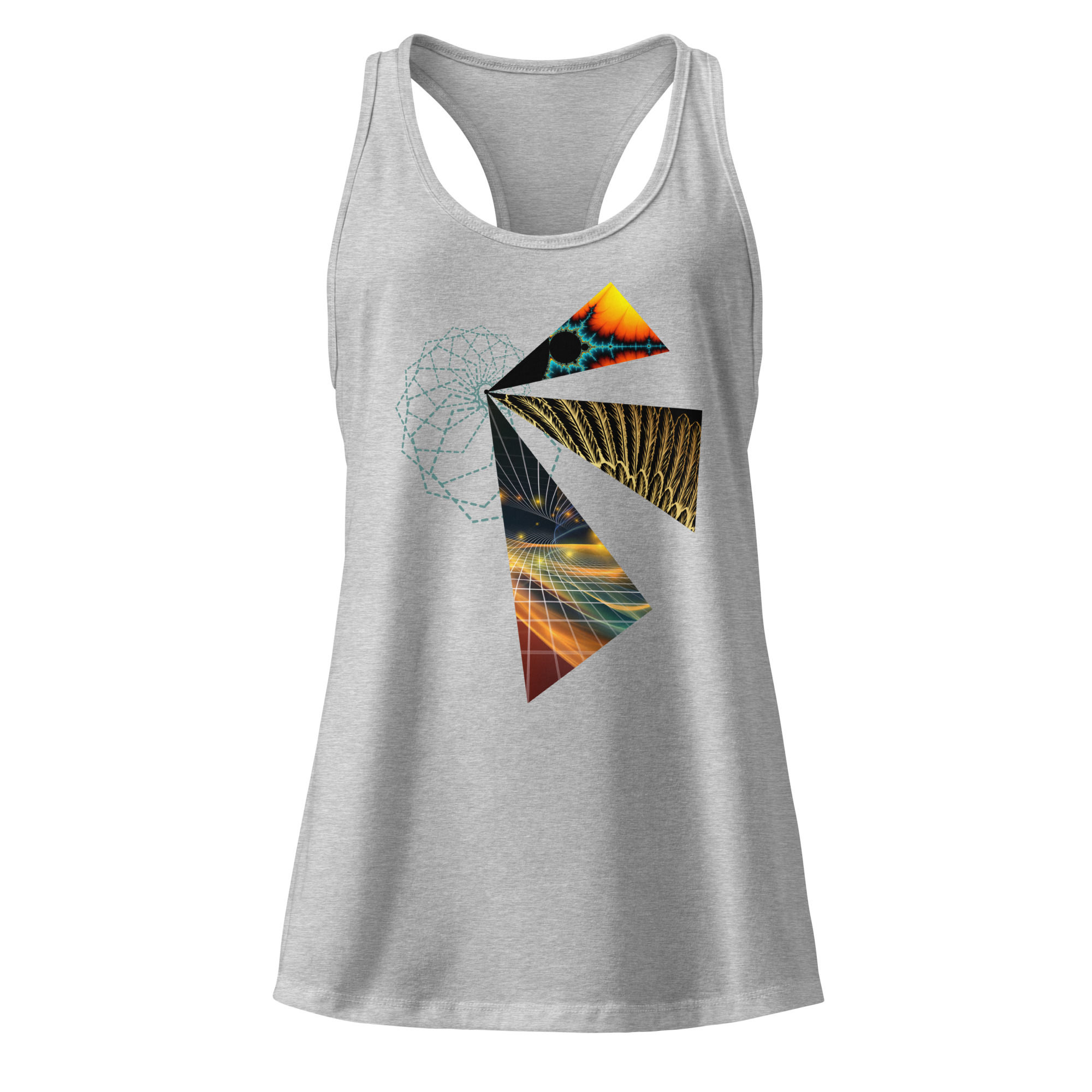 'Fractal of Source' women’s fitted racerback tank top