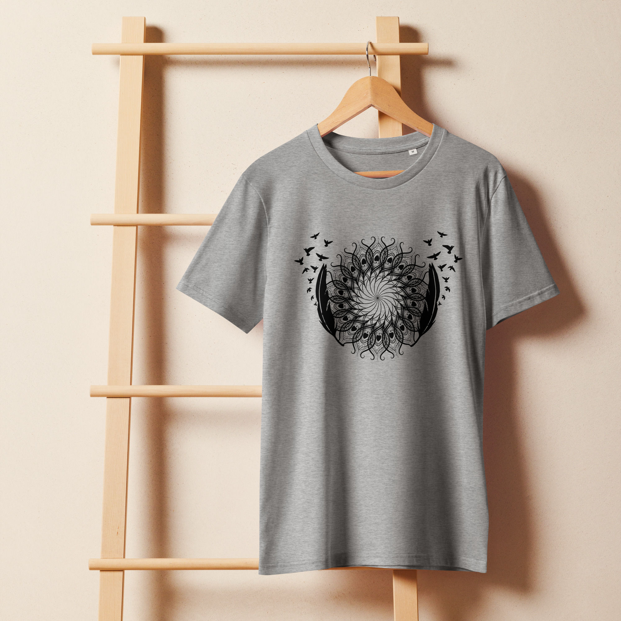 'Feathered Freedom' unisex organic mid-light t-shirt