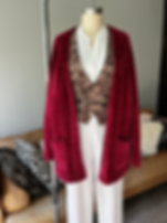 Rose Colored Chenille  Cardigan - Small