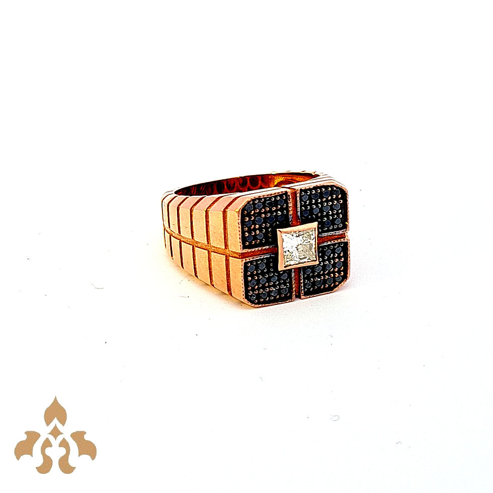 Prenses Kesim Elmaslı Erkek Yüzüğü