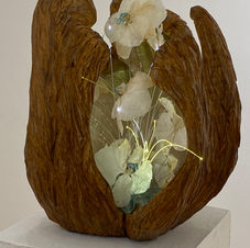 Wood, Steel, Fiber Optics, Plant Material, 2023