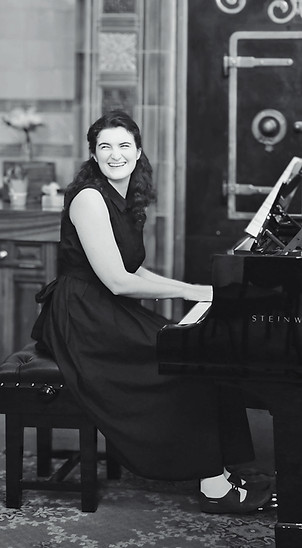 Pianist playing piano