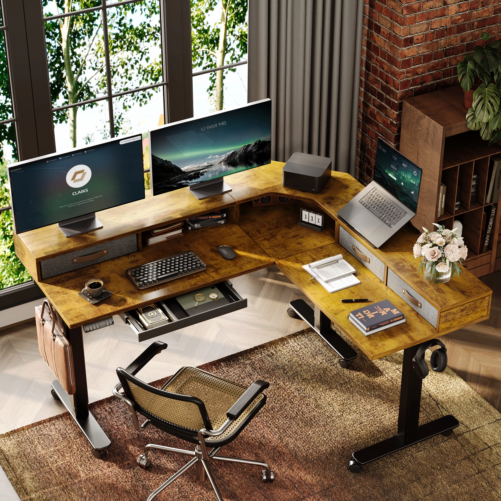 Claiks Standing Desk L Shaped