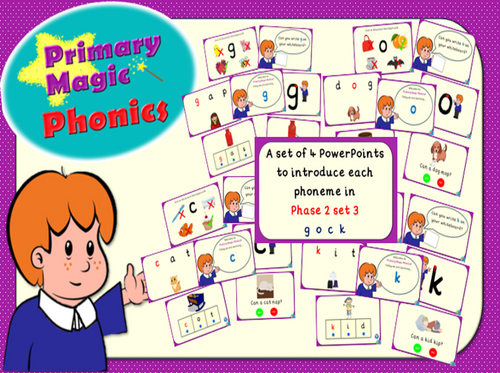 Phonics Phase 2 Set 3 PowerPoints | Primary Magic