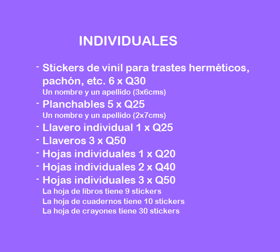 Info Pack 1 - Individuales