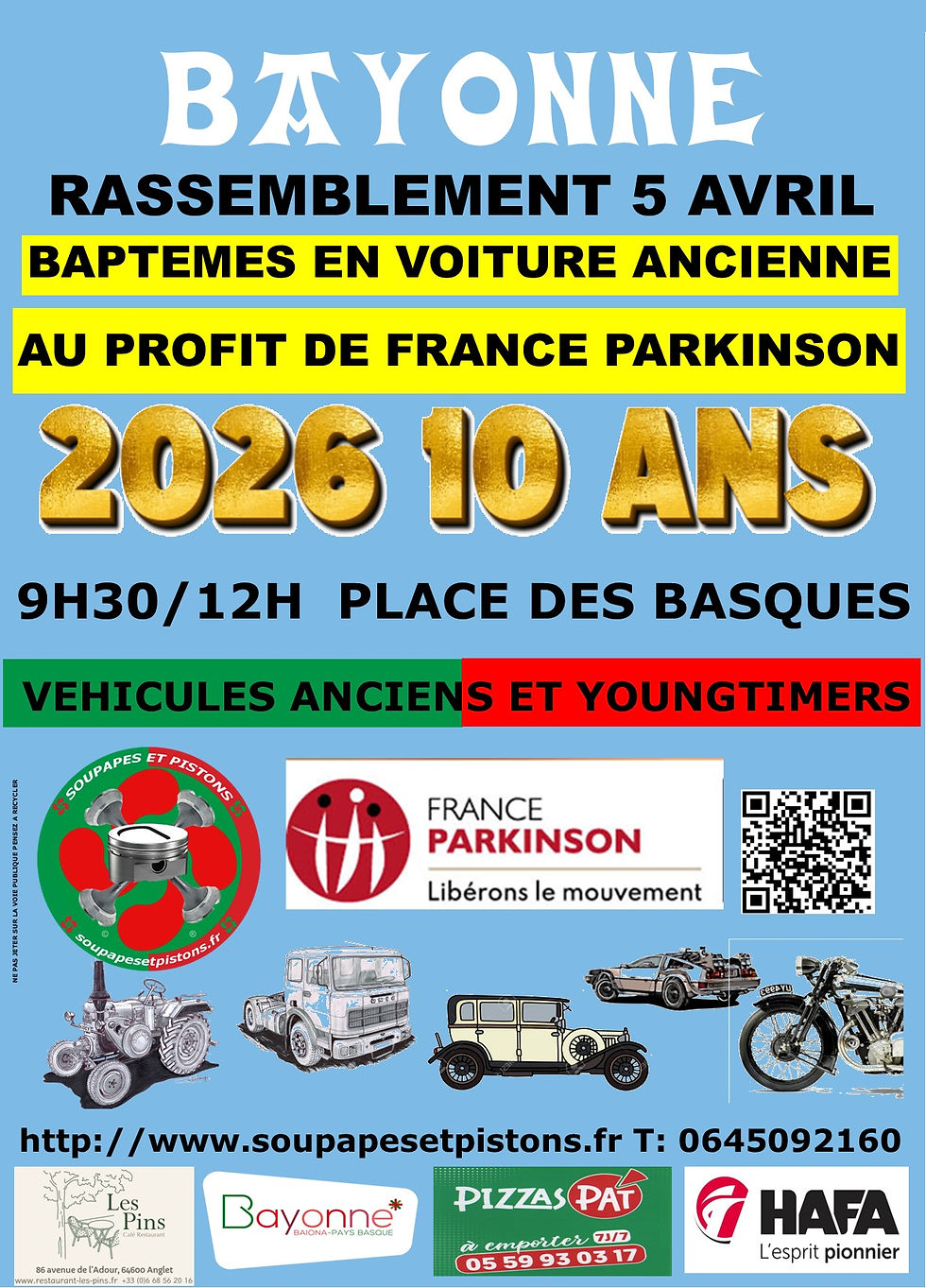 VENEZ AIDER FRANCE PARKINSON EN AVRIL A BAYONNE