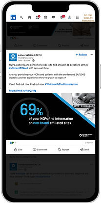 Data insights post showcasing conversationHEALTH’s impact on healthcare