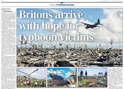 Haiyan Sunday Telegraph publication