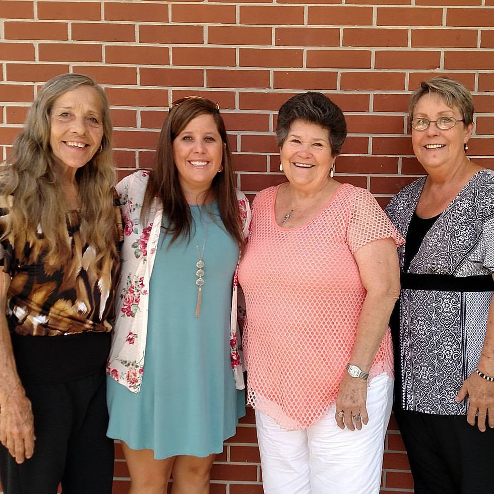 LaDonna with mom and aunts at church