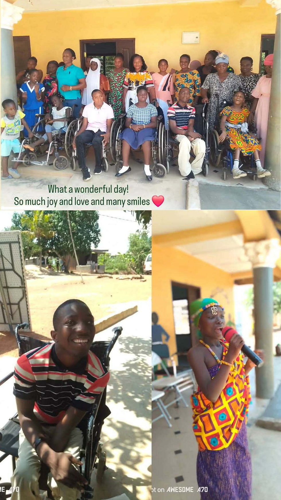 Children with disabilities smiling at awareness day