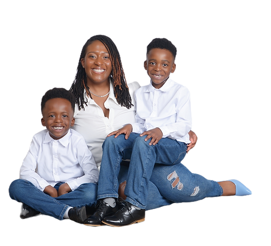 Boys with curly textured hair using Ovie & Eduvie hair products