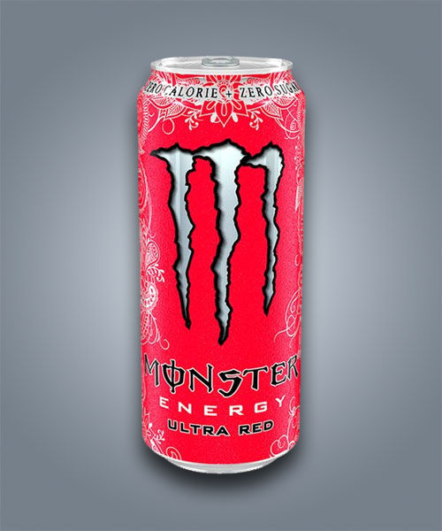 Monster Energy Ultra Red gusto mitillo rosso, zero zuccheri e zero calorie