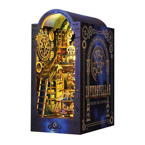 Miniatura: Book Nook Ludistri – Explore the Universe (18 × 15.7 × 27.5 cm) with motion and