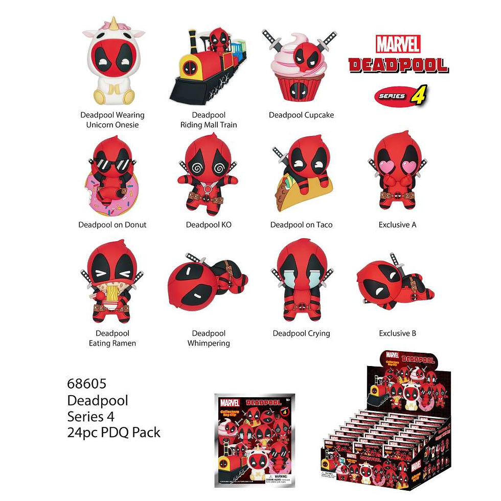 Deadpool 4 Bag Clip Blind Box - 1 PZ