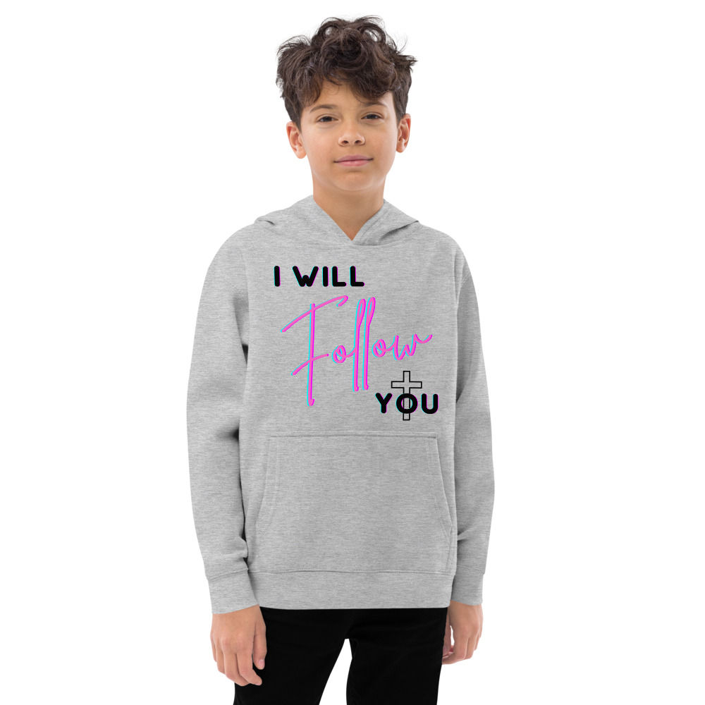 Kids Unisex Fleece Hoodie (black lettering)
