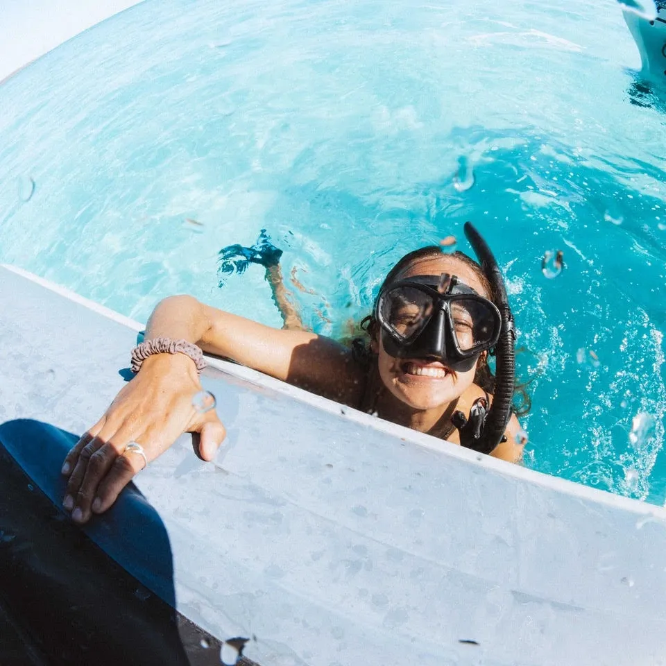 "I got PADI certified when I was 20 years old, but now I just free dive mostly."