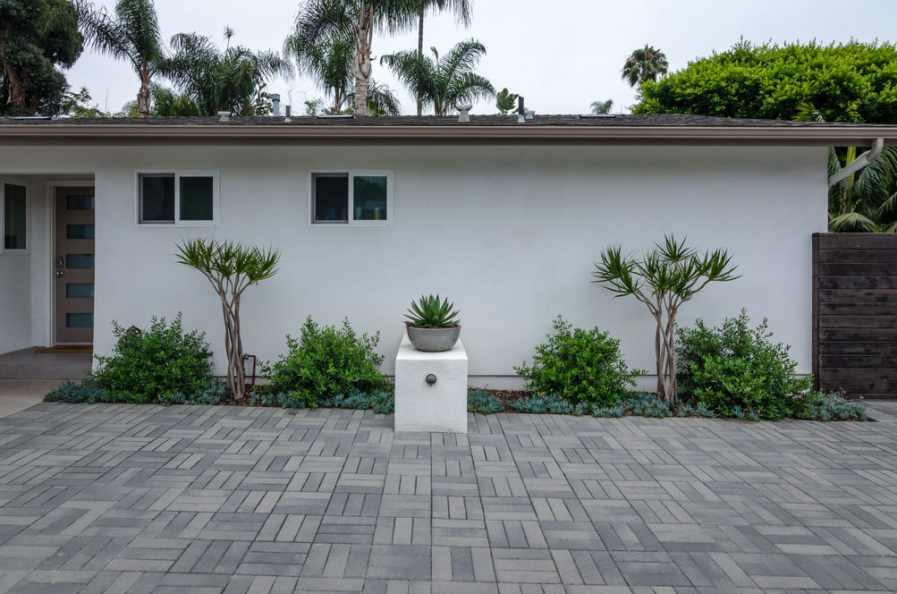 Custom firepit, Outdoor dining, outdoor kitchen, Colorful tile, Tile Backsplash, Exterior Kitchen, Luxury Exterior Kitchen Appliances, Garden design, landscape design, Landscape architecture, Outdoor shower, Exterior design, San diego, retaining wall, garden, lawn, string lights, residential landscaping, landscape designer, design and build, landscape construction, landscape remodeling, bench, exterior kitchen counter, exterior lounge space, patio, patio cover