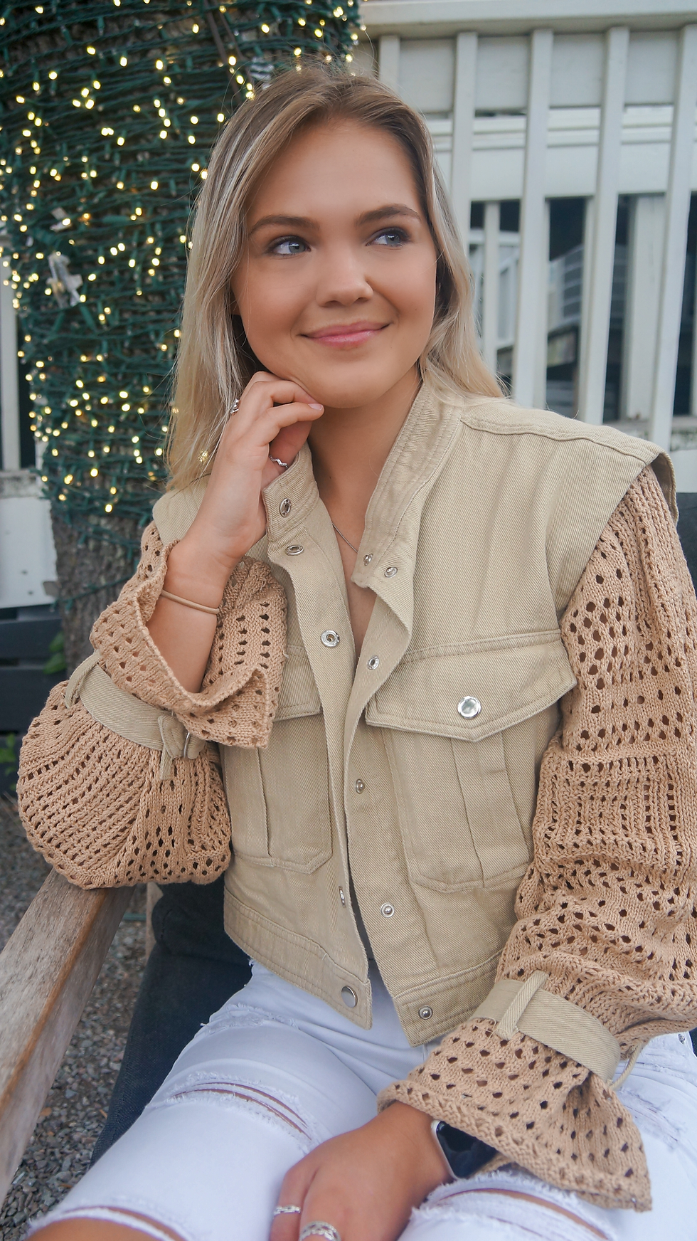 Thumbnail: Crochet Jean Jacket