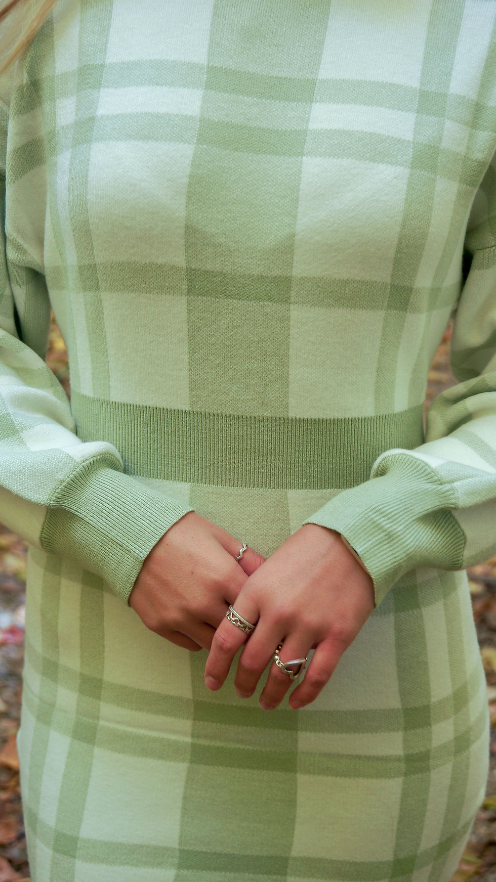 Thumbnail: Plaid Sweater Mini Dress