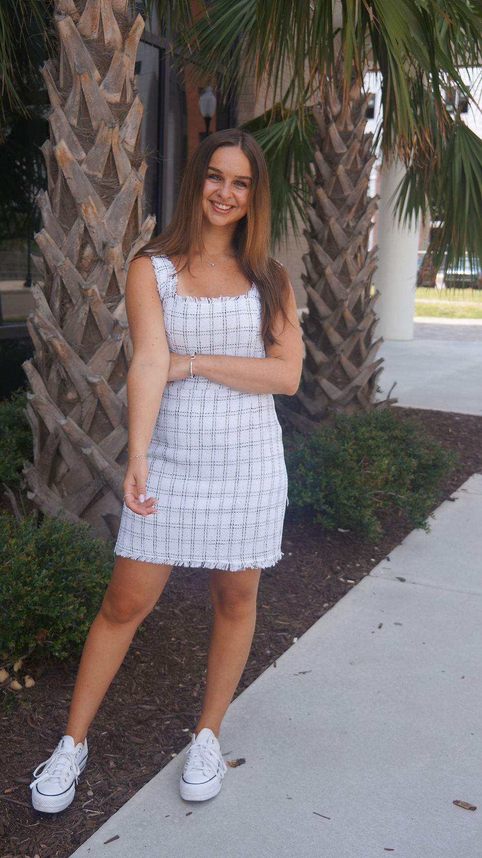Thumbnail: Raw Edge Plaid Dress