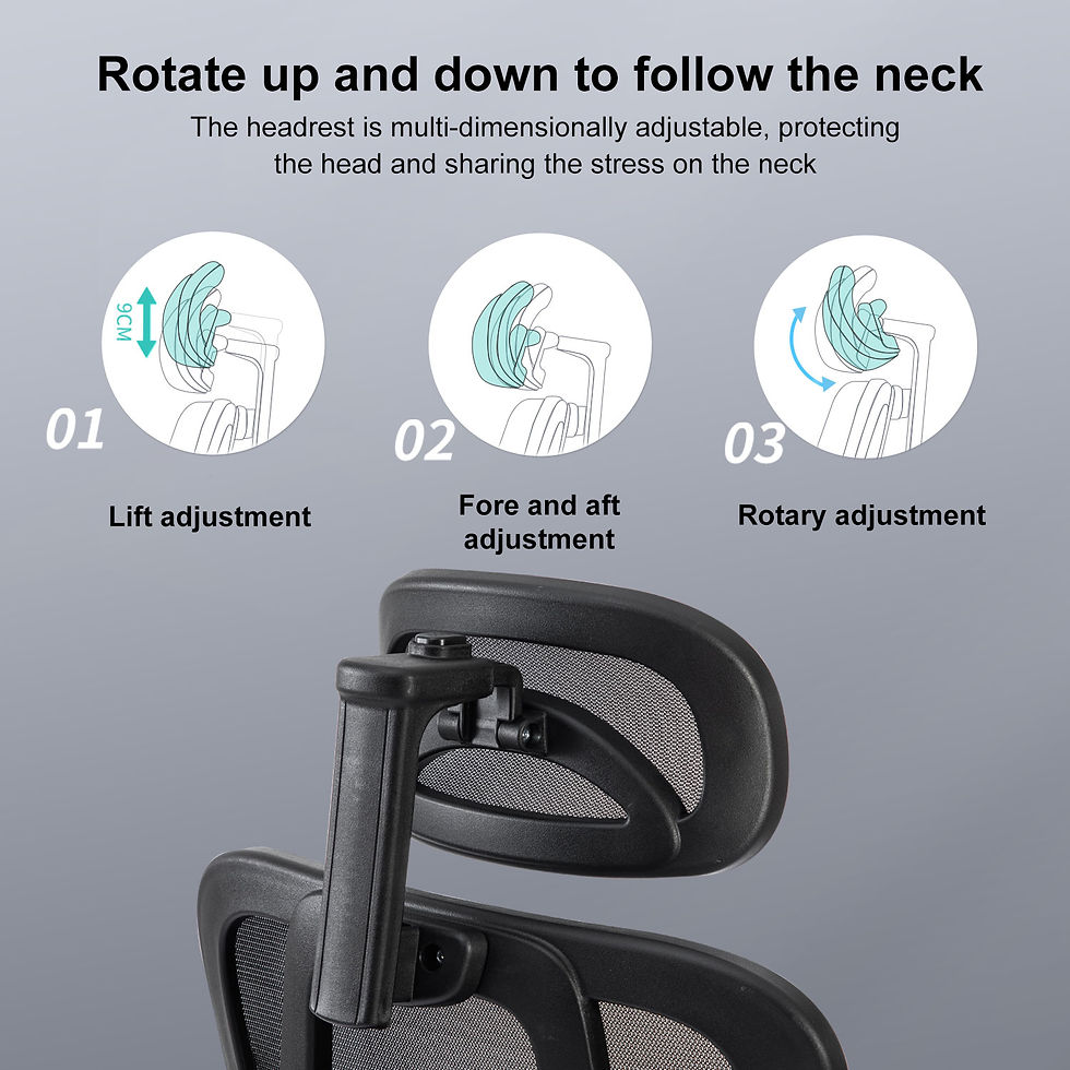 Miniaturbild: Sevencomfort-Ergonomic office chair with adjustable seat-Load capacity 115KG
