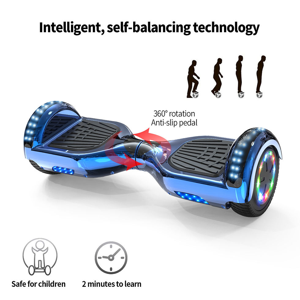 Thumbnail: Foxsport self-balancing hoverboard, Bluetooth speaker and LED light (blue)