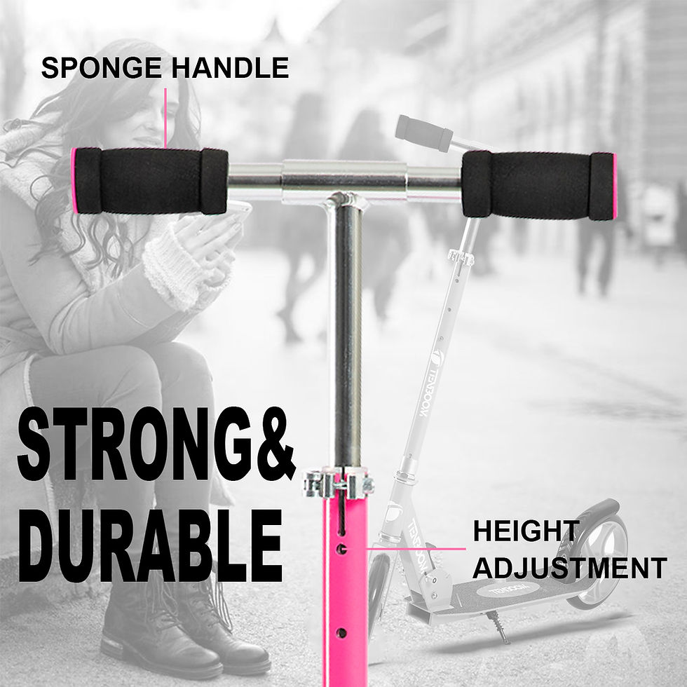Thumbnail: Foxsport Adult Folding Scooter, City Scooter Height Adjustable (Rose)