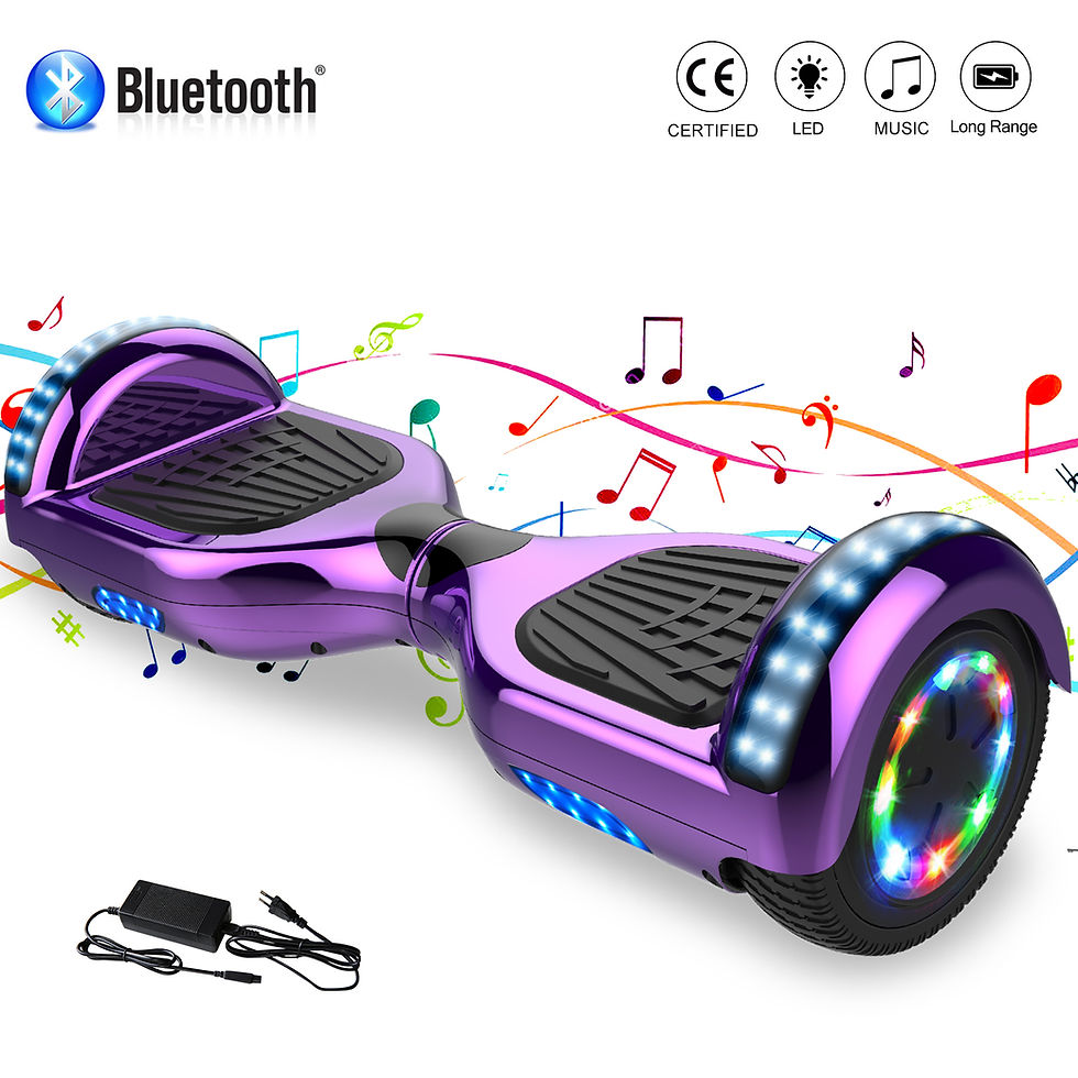 Thumbnail: FOXSPORT Self-Balancing Hoverboard with Bluetooth Speaker LED Lights (Purple)